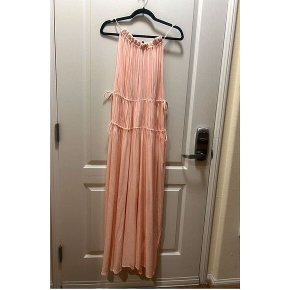 TROIS the label Frannie Shoreline Maxi Dress -Blush Pink Wedding Guest size S NW - Picture 5 of 8